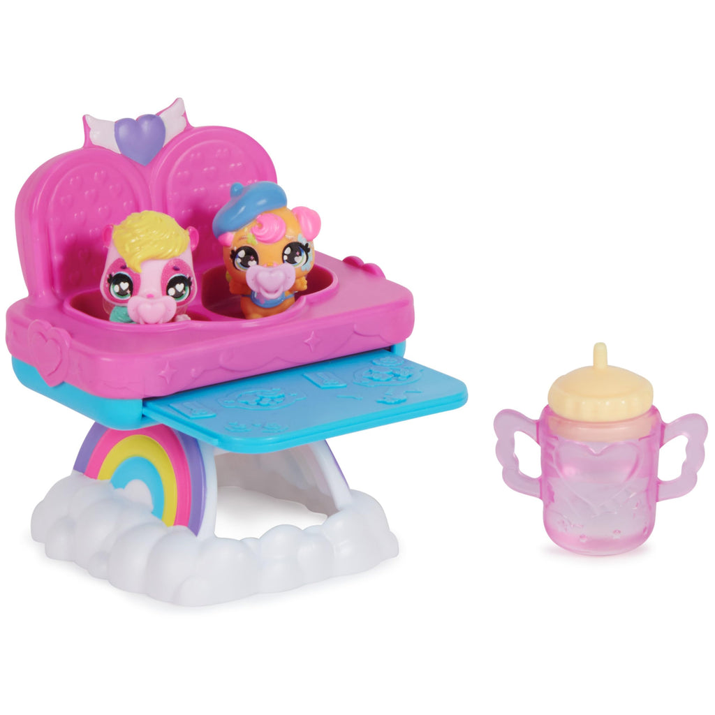 Hatchimals Alive Hungry Hatchimals Playset - Self-Hatching Eggs with Highchair and 2 Mini Figures