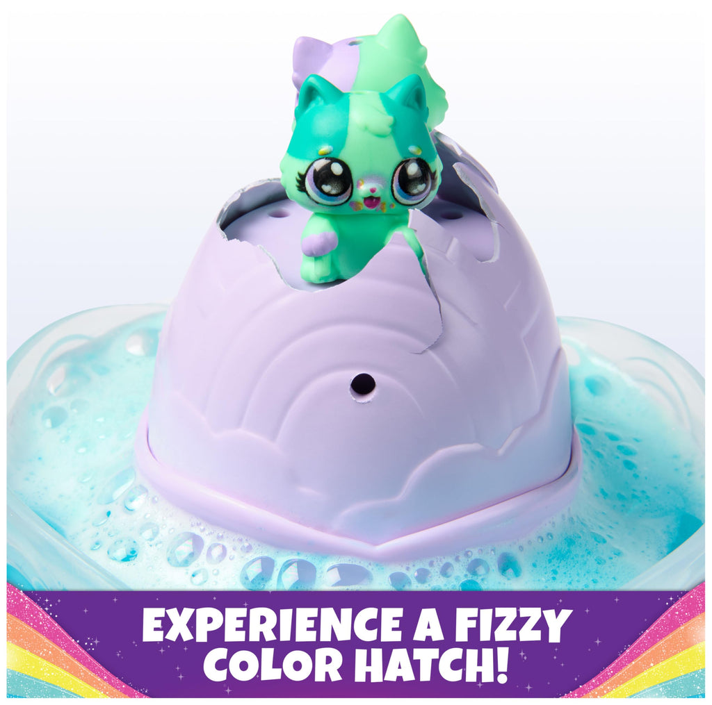 Hatchimals Alive Rainbow Splash Fizzy Color Surprise – Unbox Twins or Triplets from a Color-Changing Egg