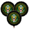 Havercamp U.S. Army Mylar Balloons 3-Pack – 18 Inch Round Foil Balloons with Official Army Crest, 2-Sided Print