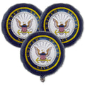 Havercamp U.S. Navy Mylar Balloons - 3 Pack of 18-Inch Official Crest Balloons