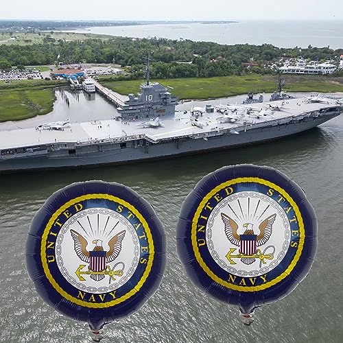 Havercamp U.S. Navy Mylar Balloons - 3 Pack of 18-Inch Official Crest Balloons