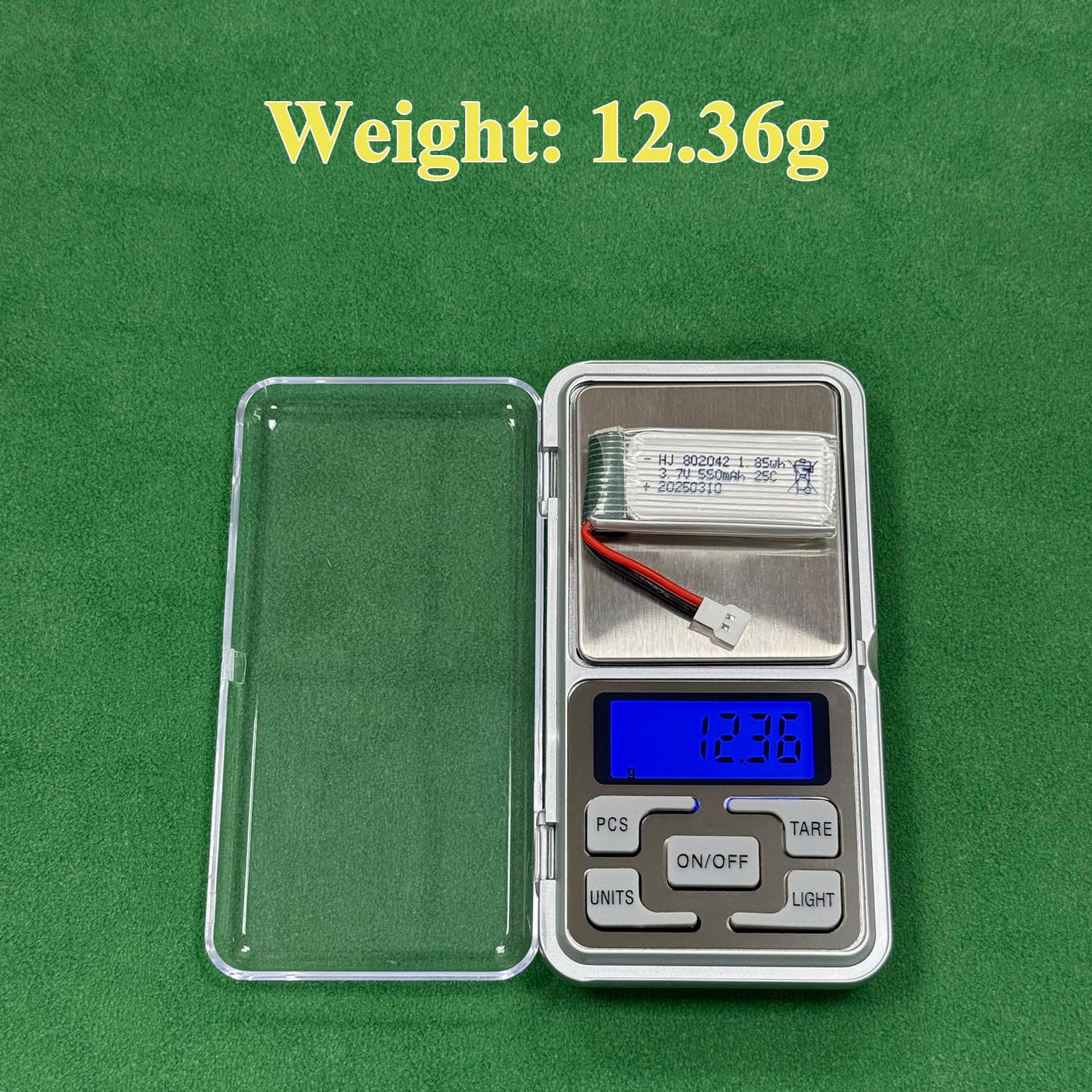 HAWK'S WORK 2 Pcs 3.7V 550mAh Lipo Battery with MX2.0 Connector for RC Models