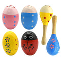 Hayder Wooden Easter Egg Shakers (4-Pack) with Shaker Sand Hammer Kit – Hand-Painted Maracas for Toddlers, Kids Percussion Instruments, Easter Basket Stuffers