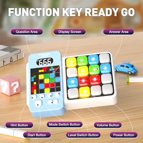 HDPERMNO Interactive Puzzle Game for Kids 8-13, Bright Blue - 3 Modes, 300+ Challenges