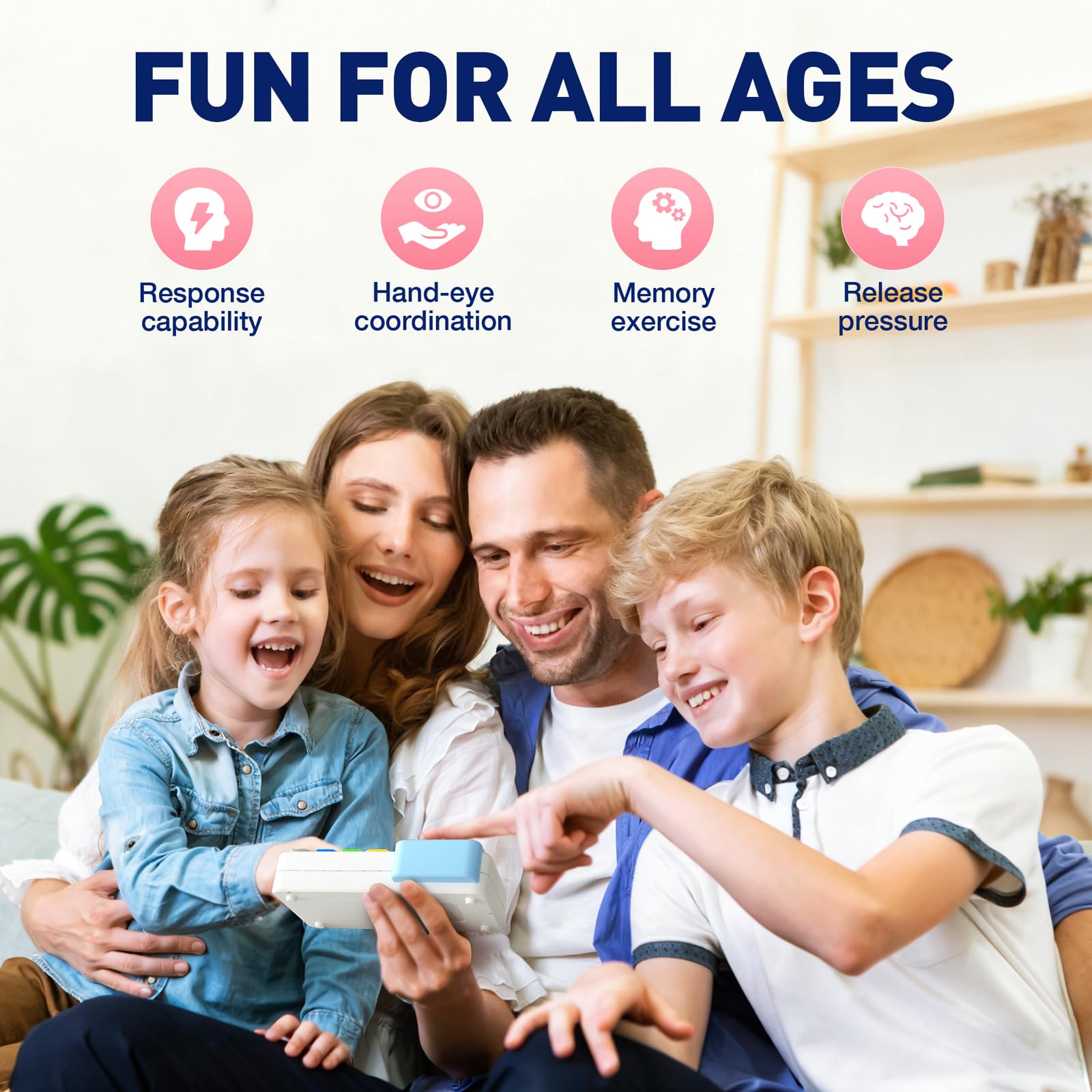 HDPERMNO Interactive Puzzle Game for Kids 8-13, Bright Blue - 3 Modes, 300+ Challenges