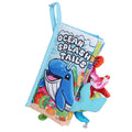 HECCEI Crinkle Book for Babies - Ocean Tails Soft Cloth Book with Textured Tails, Sensory Toy for 0-12 Months