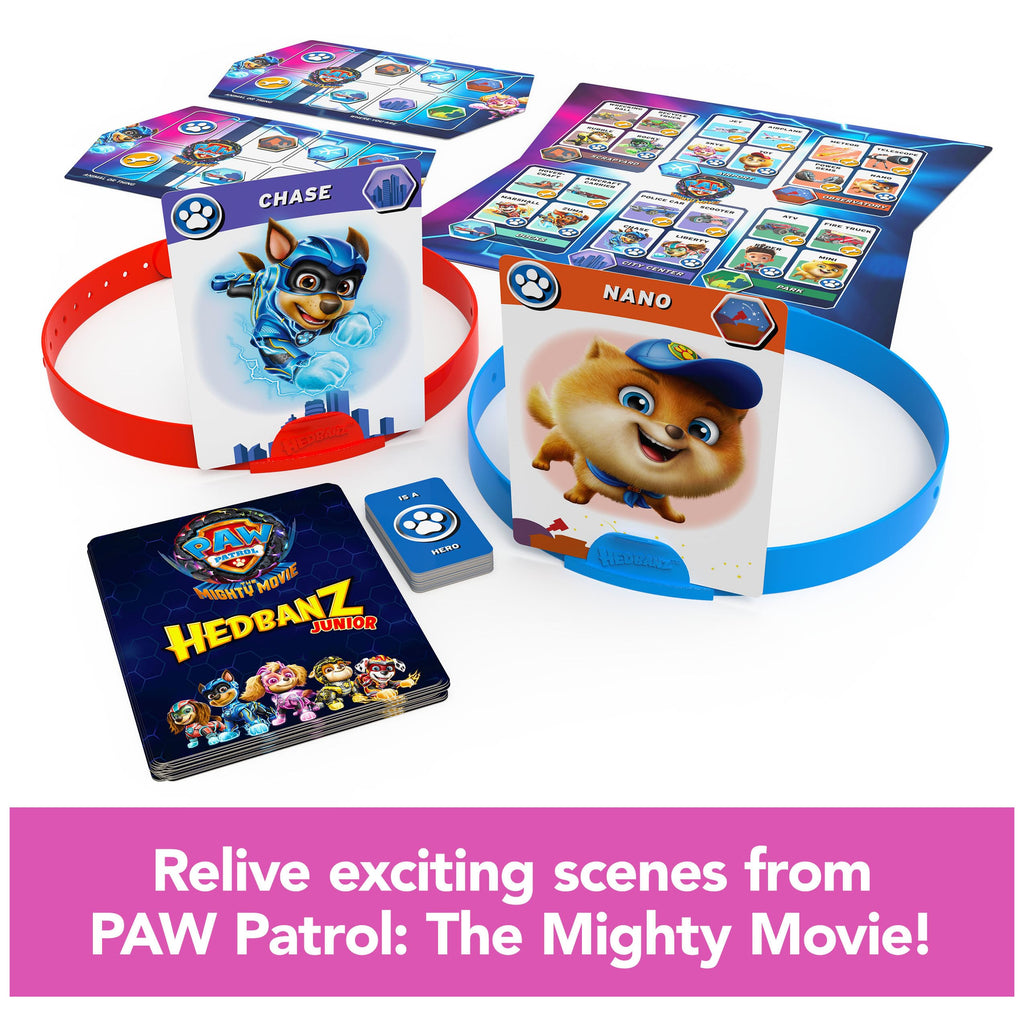 Hedbanz Junior PAW Patrol The Mighty Movie Game - Family Guessing Game for Kids Ages 5+