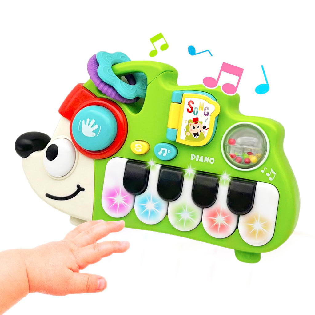 Hedgehog Musical Toy for 1 Year Old – Light Up Baby Piano with Sounds and Numbers