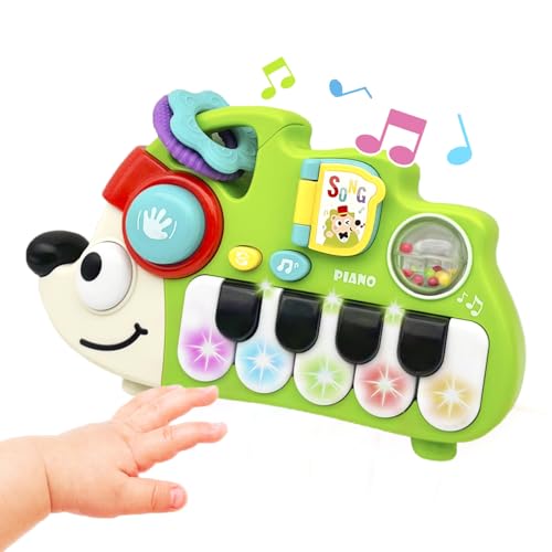 Hedgehog Musical Toy for 1 Year Old – Light Up Baby Piano with Sounds and Numbers
