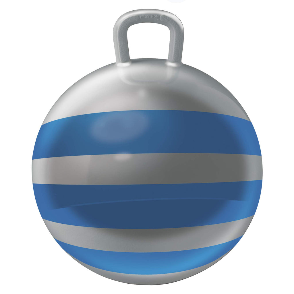 Hedstrom 15-Inch Metallic Silver Striped Hopper Ball for Active Kids
