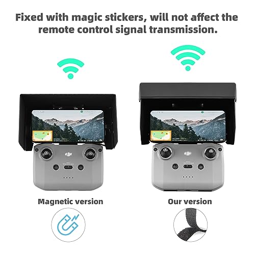 HeiyRC Anti-Glare Foldable Sun Hood for DJI Controllers – Compatible with Mini 4 Pro, Air 3, Mavic 3, and More