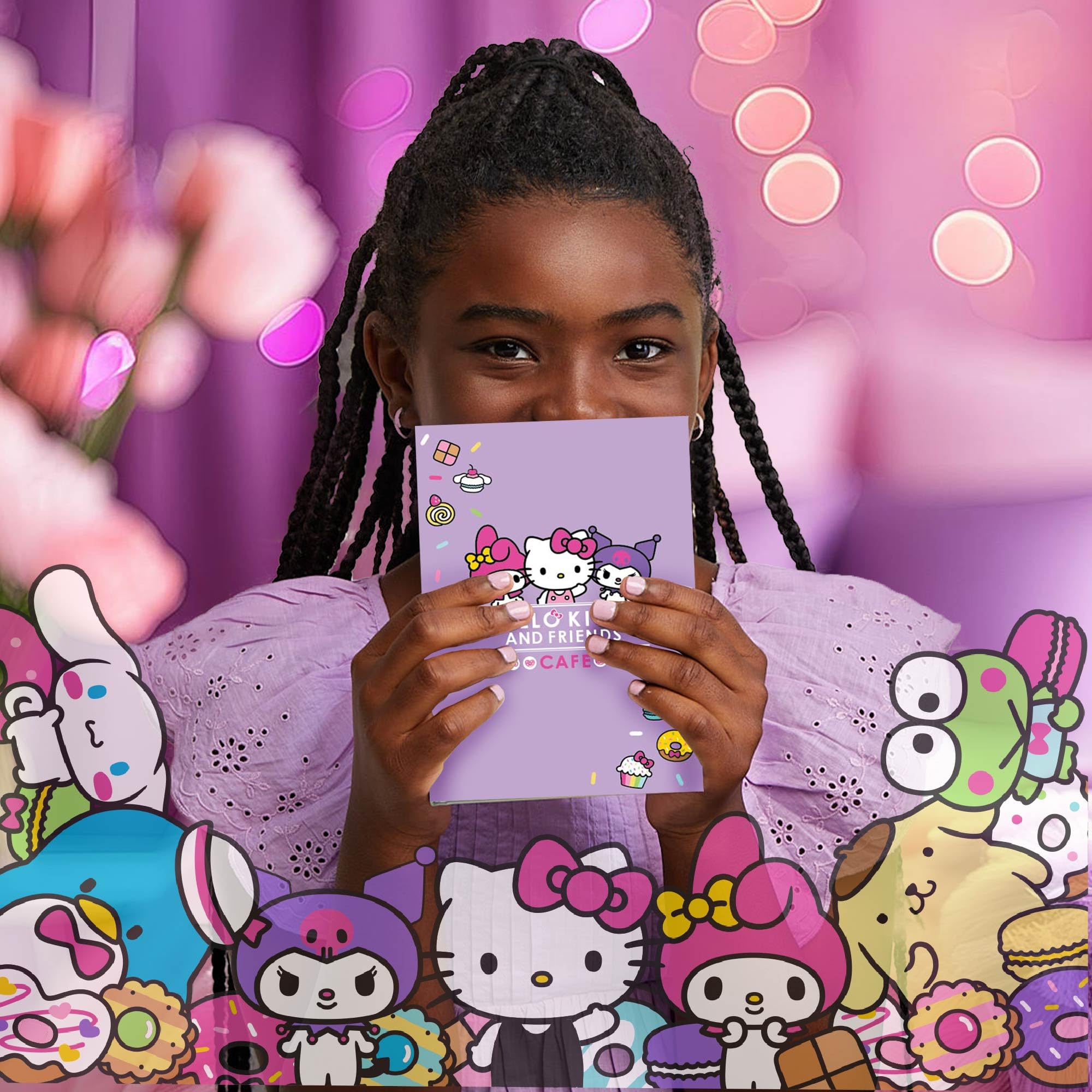 Hello Kitty & Friends Café Stationery Set - 22-Piece Kawaii School Supplies with Notebook, Stickers, Pens