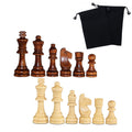 Hellpnoom Wooden Staunton Chess Pieces – 3 Inch King, Solid Wood, Includes Storage Bag
