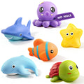 Hely Cancy Infant Bath Toys – No Hole Animal Bathtub Toys for 18 Months+