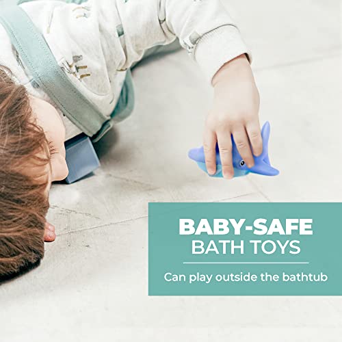 Hely Cancy Infant Bath Toys – No Hole Animal Bathtub Toys for 18 Months+
