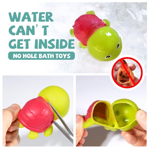 Hely Cancy Infant Bath Toys – No Hole Animal Bathtub Toys for 18 Months+