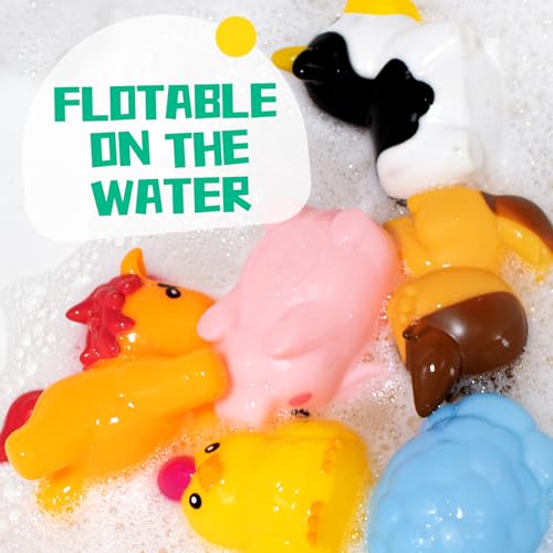 Hely Cancy No-Hole Baby Bath Toys – Soft Rubber, Dishwasher Safe, for Ages 0 Months+