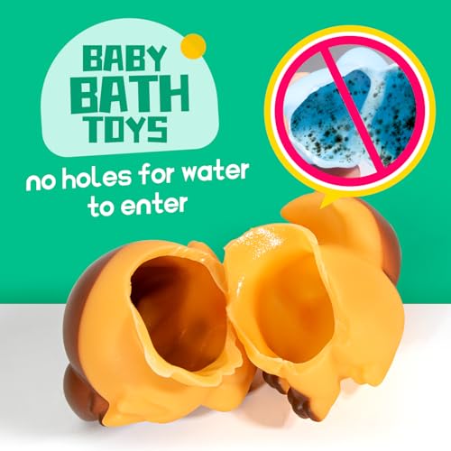 Hely Cancy No-Hole Baby Bath Toys – Soft Rubber, Dishwasher Safe, for Ages 0 Months+