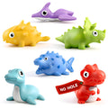 Hely Cancy No-Hole Infant Bath Toys – Soft Rubber Animal Bath Toys for 18+ Months, Dishwasher-Safe