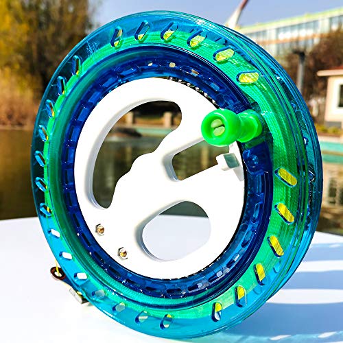 HENGDA KITE 7.2-Inch Kite Line Winder with Lock and Steel Bearings – Pre-Wound 650ft 60lb Line