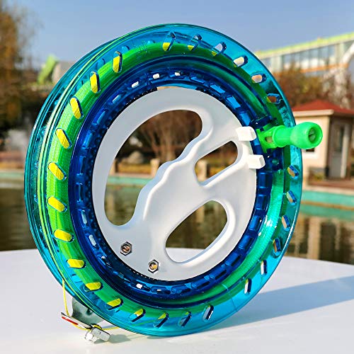 HENGDA KITE 7.2-Inch Kite Line Winder with Lock and Steel Bearings – Pre-Wound 650ft 60lb Line
