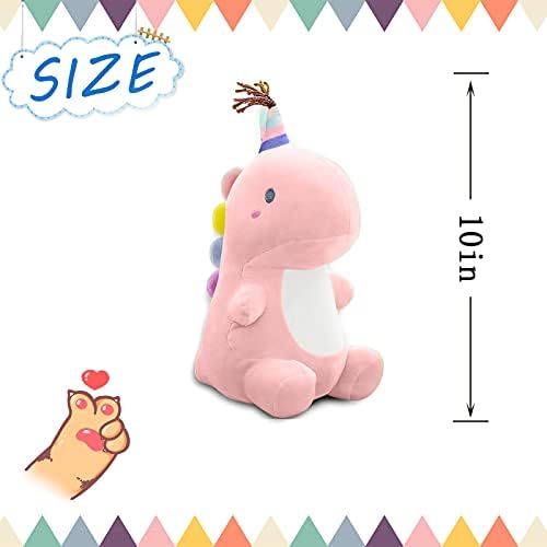 HENXING 10-Inch Dinosaur Plush Toy: Soft Stuffed Animal, Machine Washable, Cute Gift for Kids