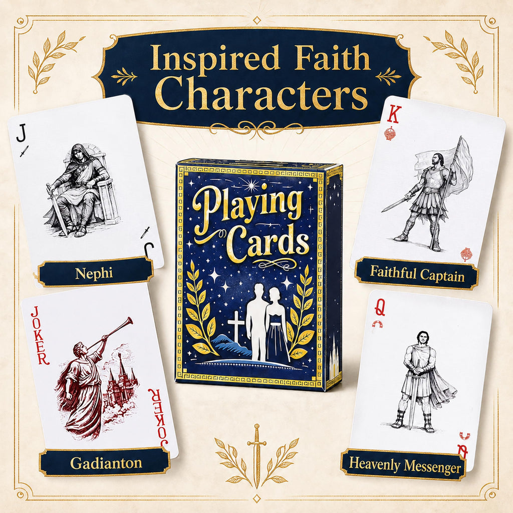 Heritage Faith Deck: Scripture-Inspired Playing Cards with Custom Suits – Missionary & Family Night Gift