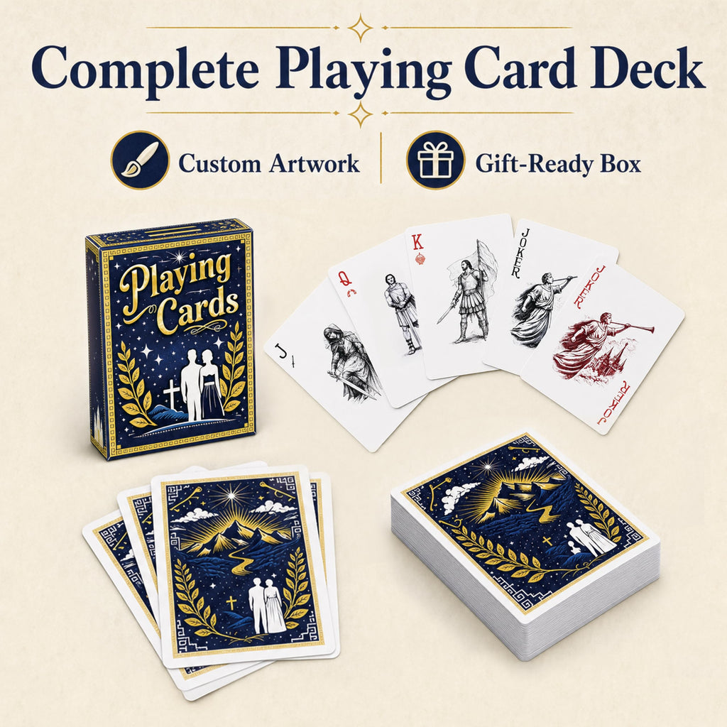Heritage Faith Deck: Scripture-Inspired Playing Cards with Custom Suits – Missionary & Family Night Gift