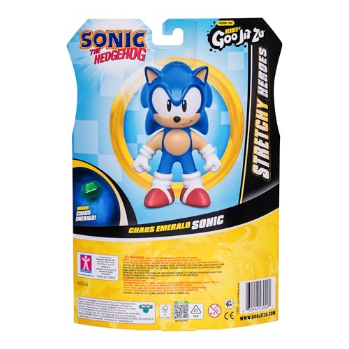 Heroes of Goo Jit Zu Chaos Emerald Sonic – Stretchy Action Figure with Hidden Gem Inside
