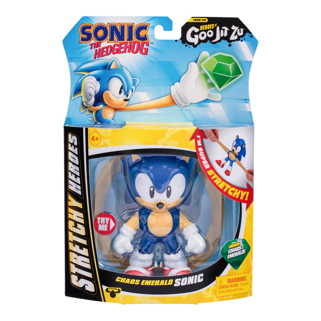 Heroes of Goo Jit Zu Chaos Emerald Sonic – Stretchy Action Figure with Hidden Gem Inside