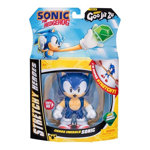 Heroes of Goo Jit Zu Chaos Emerald Sonic – Stretchy Action Figure with Hidden Gem Inside
