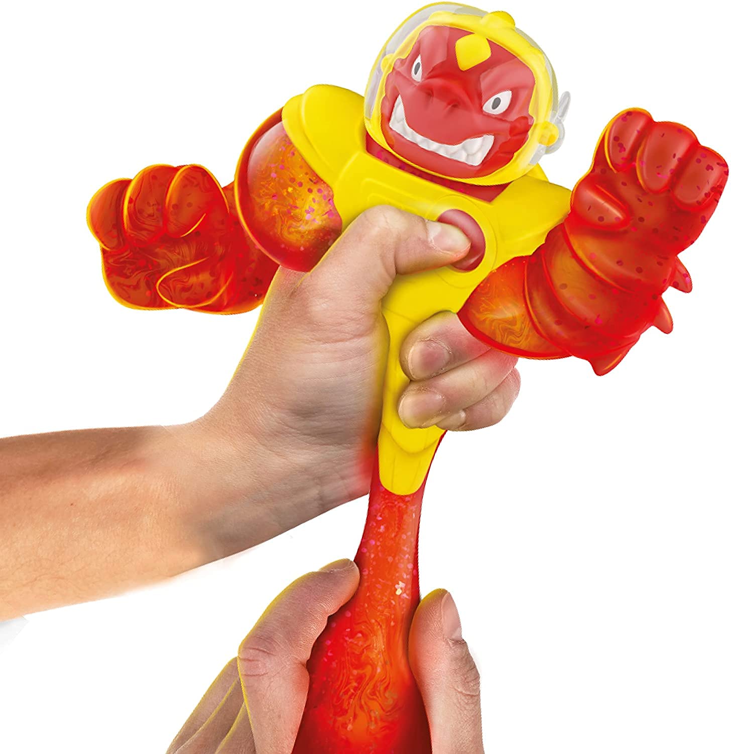Heroes of Goo Jit Zu Galaxy Attack Solar Blast Blazagon Action Figure - Stretchy Goo Toy with Visor Flip