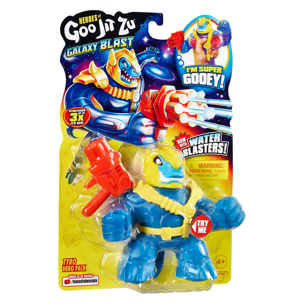 Heroes of Goo Jit Zu Galaxy Blast Tyro Hero Pack with Water Blaster - Super Gooey Action Figure