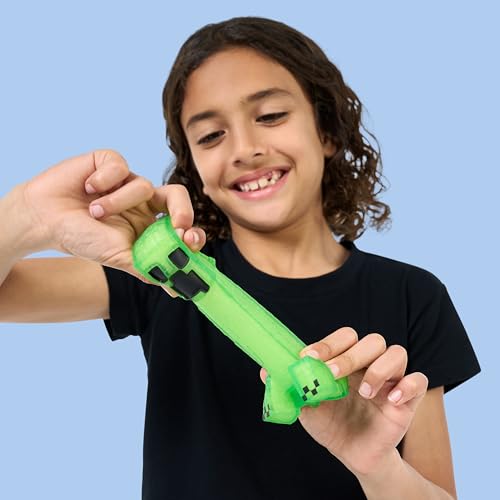 Heroes of Goo Jit Zu Minecraft Creeper Stretchy Figure – Super Crunchy Goo with Hidden Gunpowder Piece