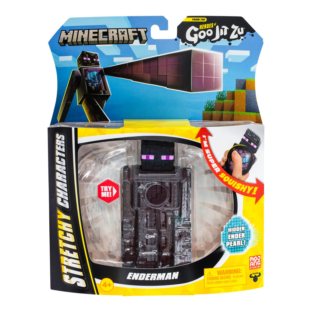 Heroes of Goo Jit Zu Minecraft Enderman Stretchy Figure with Hidden Ender Pearl, Stretches 3x Size