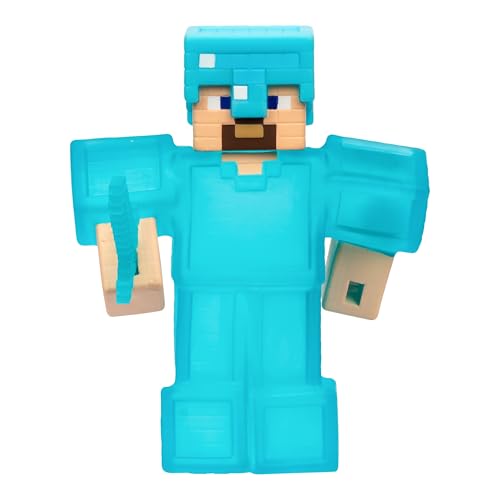 Heroes of Goo Jit Zu Minecraft Steve Stretchy Figure – Super Squishy Goo Filling, Hidden Diamond Piece, Stretch 3 Times His Size