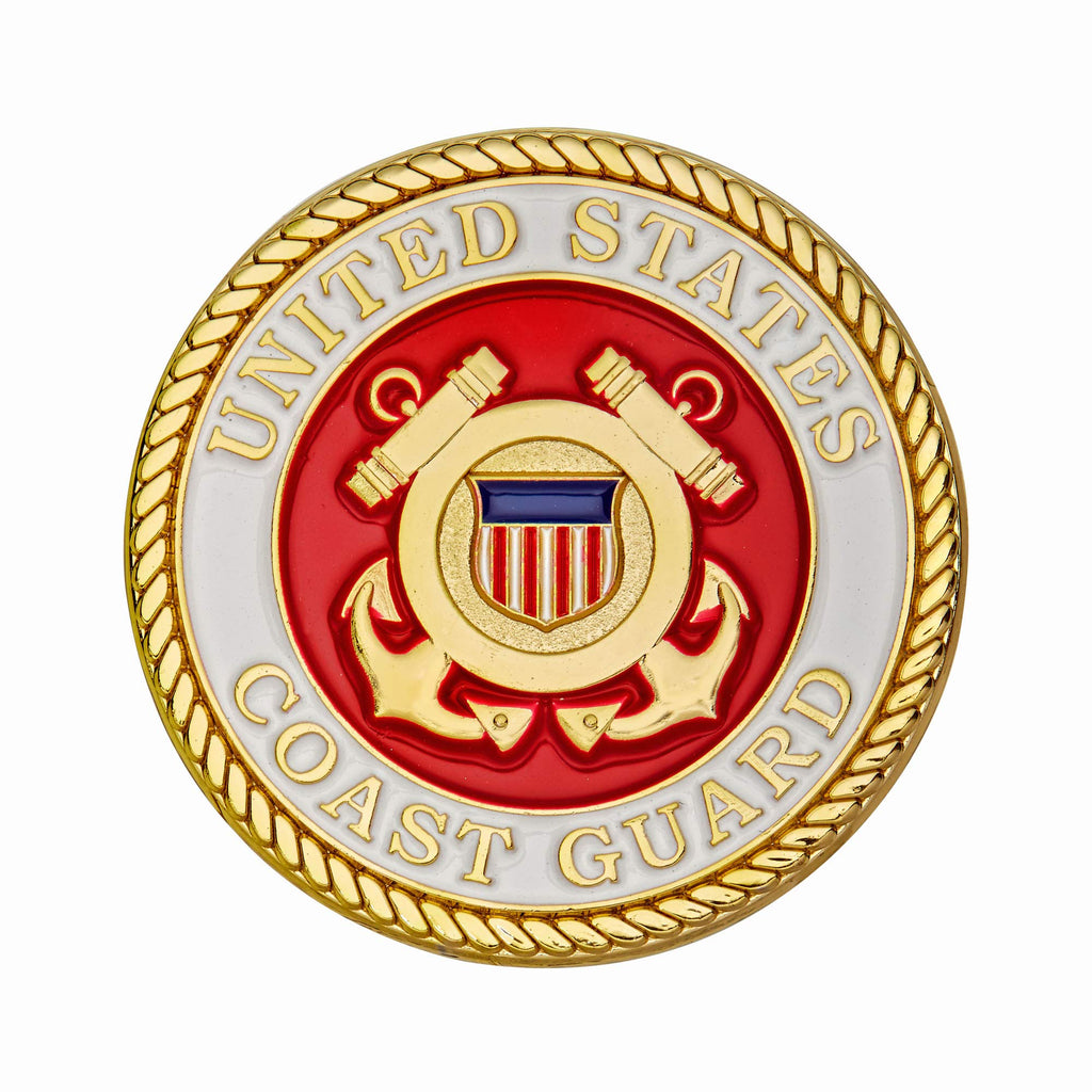 Hero's Valor United States Coast Guard Challenge Coin – Single Coin with Protective Pouch
