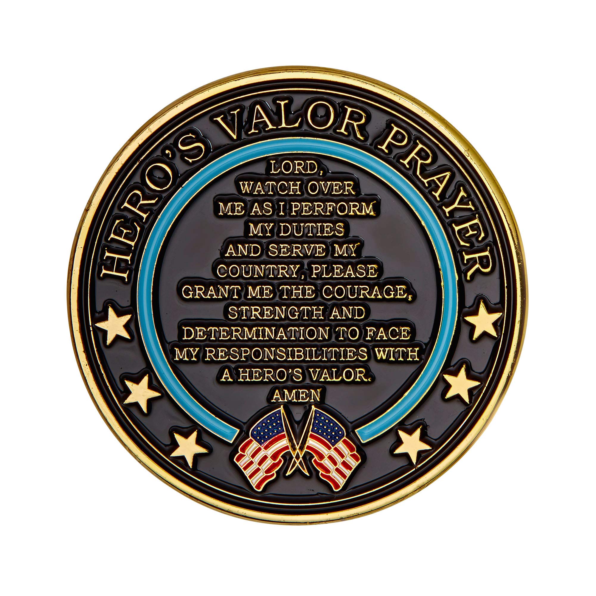 Hero's Valor United States Coast Guard Challenge Coin – Single Coin with Protective Pouch