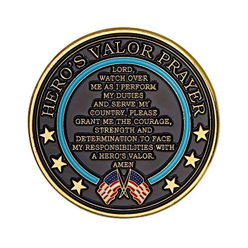 Hero's Valor United States Coast Guard Challenge Coin – Single Coin with Protective Pouch
