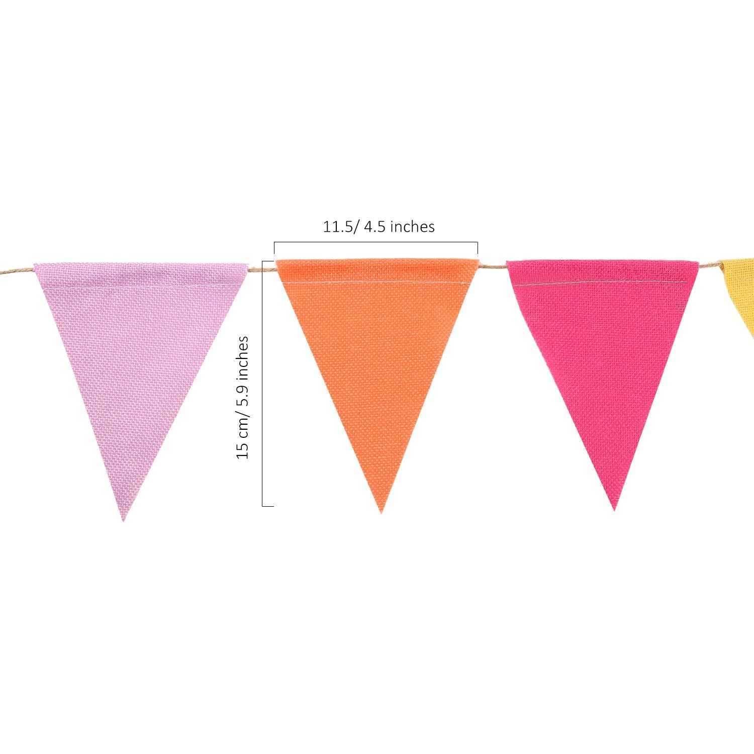 HESTYA 42-Piece Pastel Pennant Banner – Colorful Triangle Bunting for Parties, Classrooms, and Outdoor Events