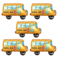 Heukikt 5-Pack School Bus Foil Balloons – 13.8x21.7in Back to School Decorations for Classroom Welcome Party