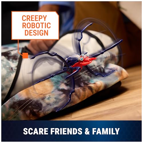 HEX Bots Skitter Bot Spider - Autonomous Robot Insect Toy for Kids Aged 4+, Indoor/Outdoor, Red