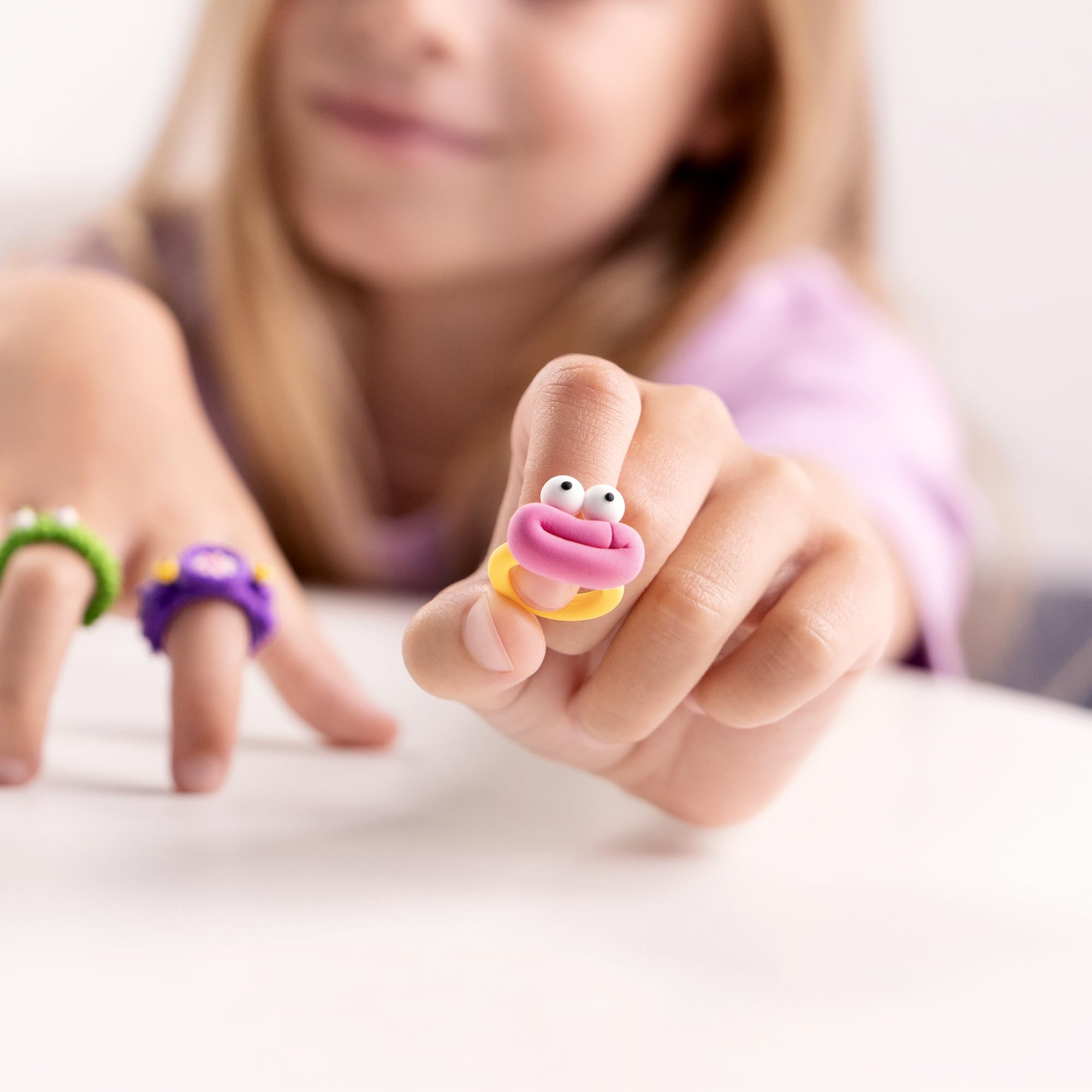 HEY CLAY Bijou Alien Rings Clay Kit – Air-Dry Clay with Interactive App for Kids 3+