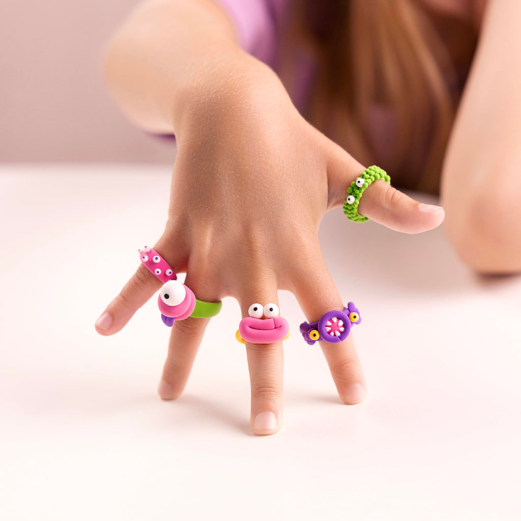 HEY CLAY Bijou Alien Rings Clay Kit – Air-Dry Clay with Interactive App for Kids 3+