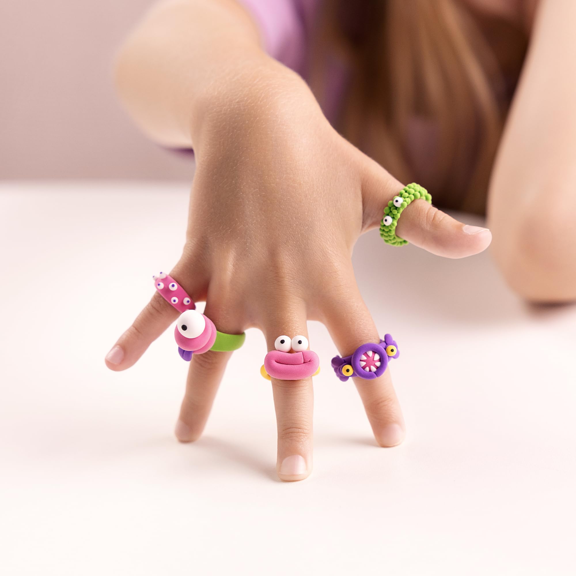 HEY CLAY Bijou Alien Rings Clay Kit – Air-Dry Clay with Interactive App for Kids 3+