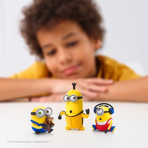 HEY CLAY Minions Modeling Clay for Kids – 5 Cans, Tools, Interactive App (Ages 3+)