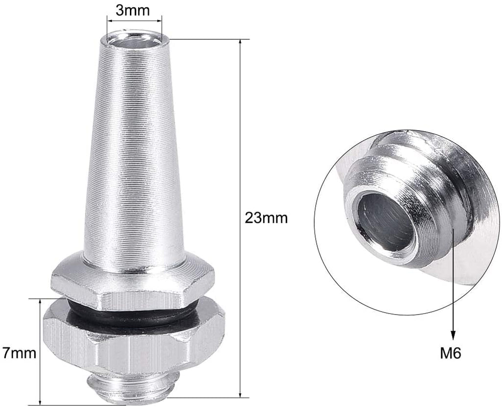 Heyiarbeit RC Antenna Tube Set - 5pcs Black Plastic Tubes with Aluminum Mounts for Boat, Vehicle