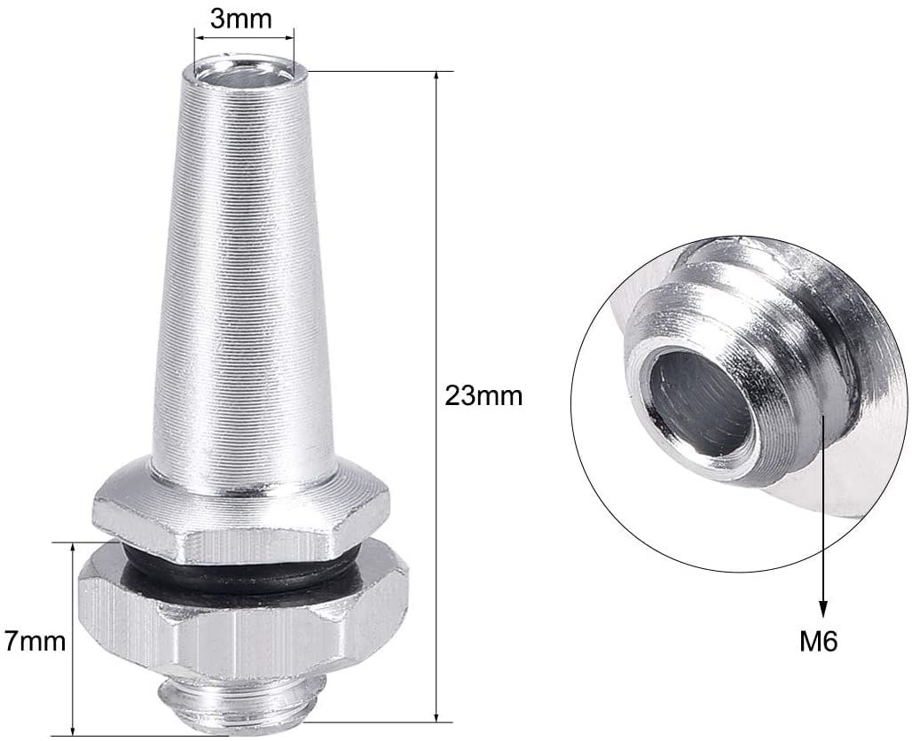 Heyiarbeit RC Antenna Tube Set - 5pcs Black Plastic Tubes with Aluminum Mounts for Boat, Vehicle