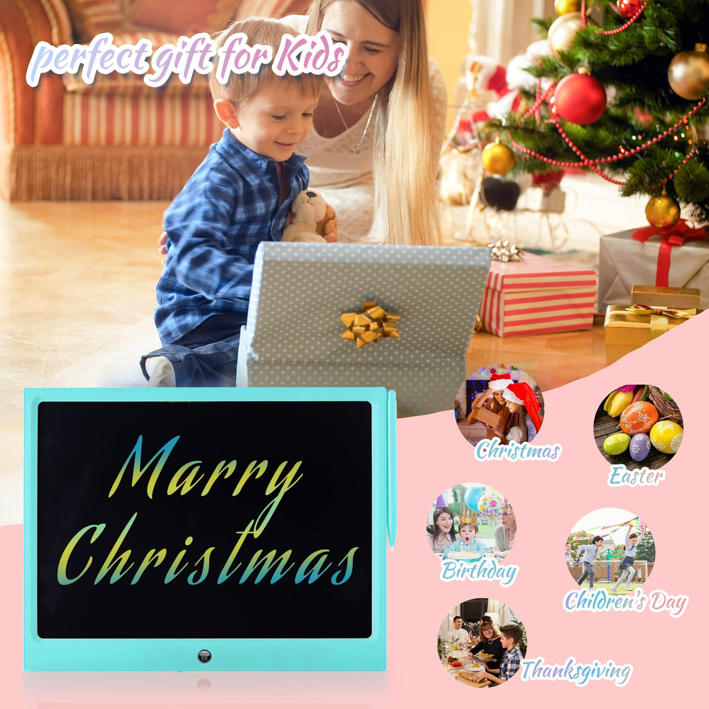 HHN 15-Inch LCD Writing Tablet for Kids – Colorful Doodle Board with Lock Switch, Erasable Drawing Pad for Ages 3+