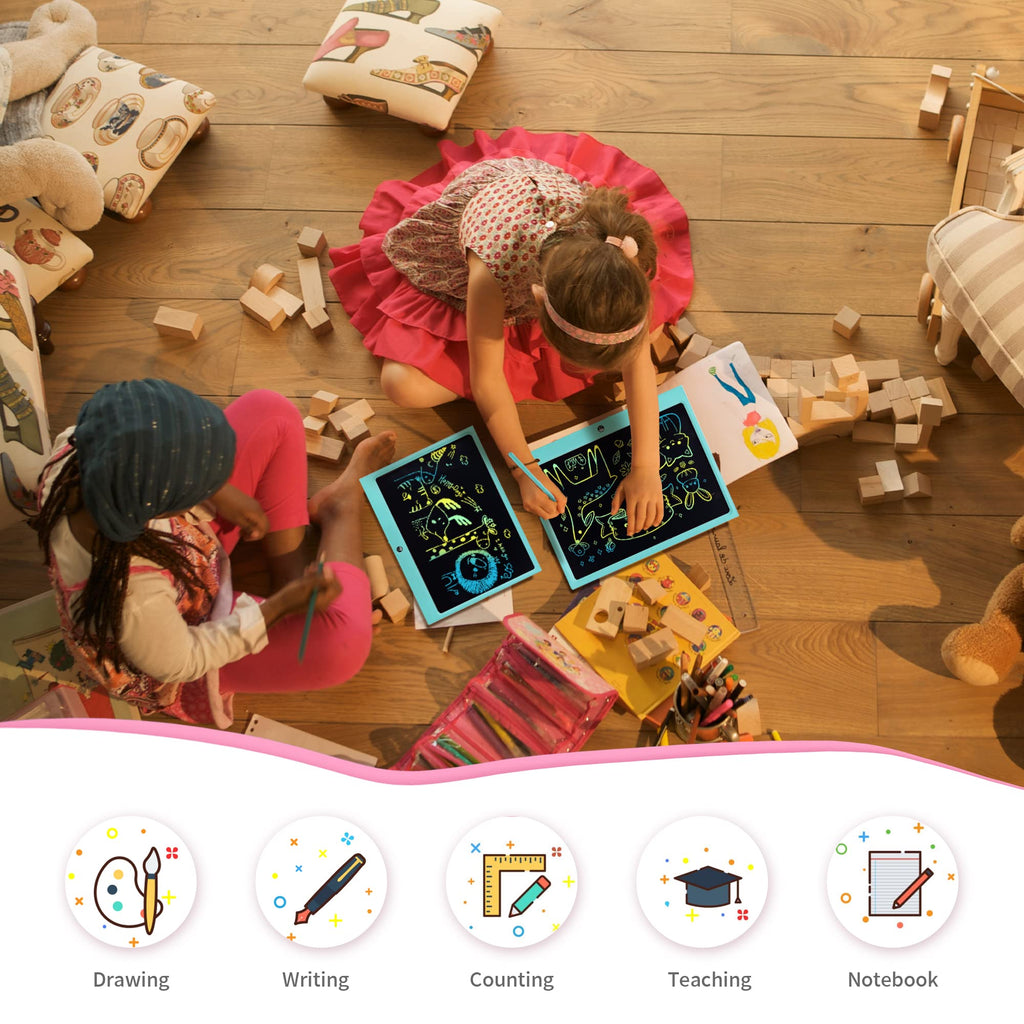 HHN 15-Inch LCD Writing Tablet for Kids – Colorful Doodle Board with Lock Switch, Erasable Drawing Pad for Ages 3+